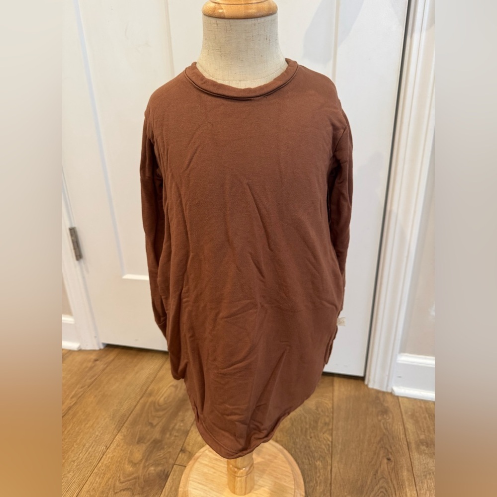 Jax and Lennon Cozy Brown Kids Casual Dress
